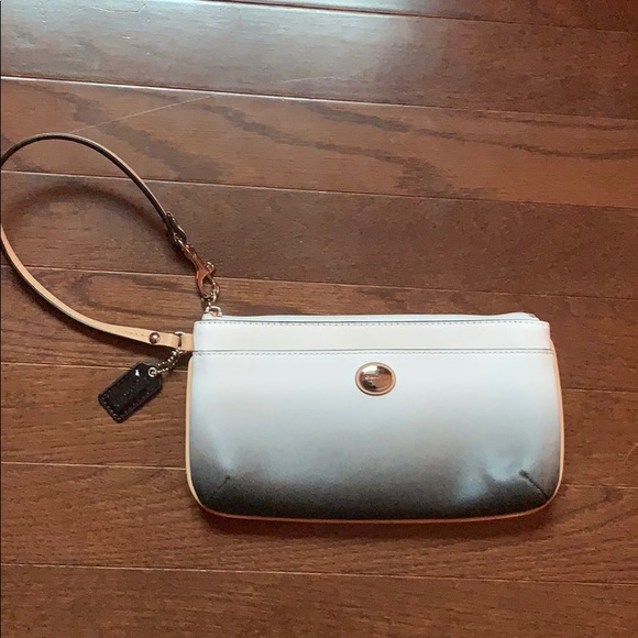 Coach Handbags - Coach Ombré Black + White Wristlet Coach Handbags - Coach Ombré Black + White Wristlet